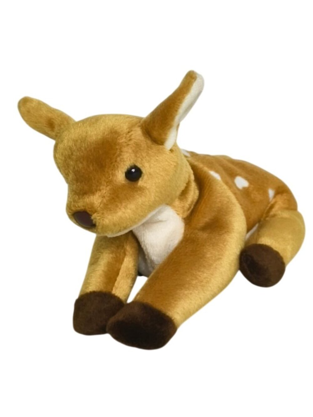 Ty Beanie Babies Whisper Deer Plush 1998 Collectible Soft Brown White Retired